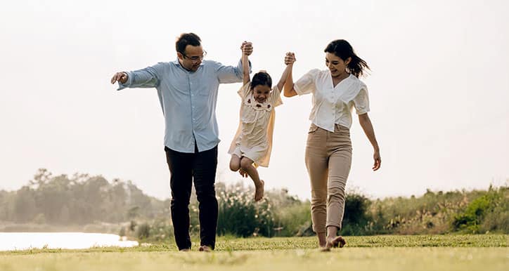 Couple with child
