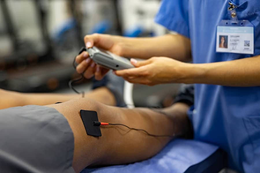 nerve stimulation closeup